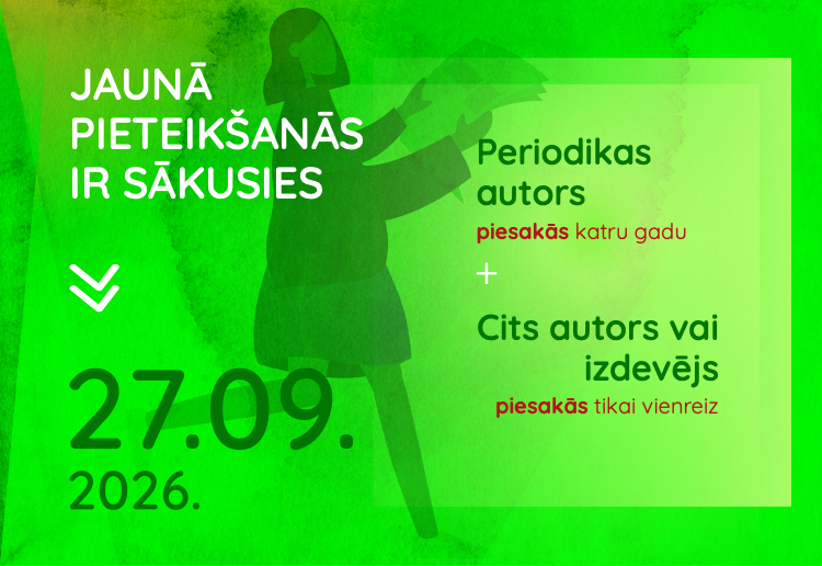 Jauna pieteikšanās atlīdzībai 2026.gadā par 2025.gada darbiem